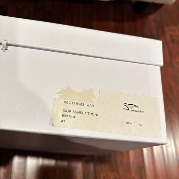 Christian Dior black nylon printed T-strap sandals size 41, NWT - Picture 10 of 10